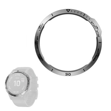 Garmin Fenix 6X rostfritt stål bezel - silver / Style B