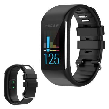 Polar A370 / A360 unique silicone watch band - Black