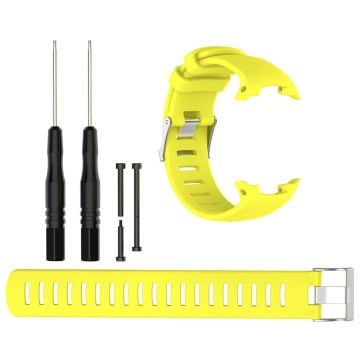 Suunto D4i Novo / D4i / D4 silicone watch strap with tools - Yellow