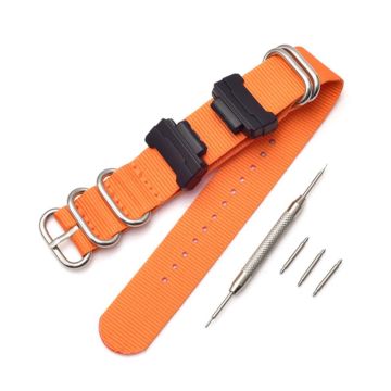 Casio G-SHOCK G-8900 / GA-110 / DW-5600 nylon watch strap - Orange