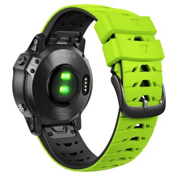 Silicone strap for Amazfit / Garmin / Coros watch - Green / Black