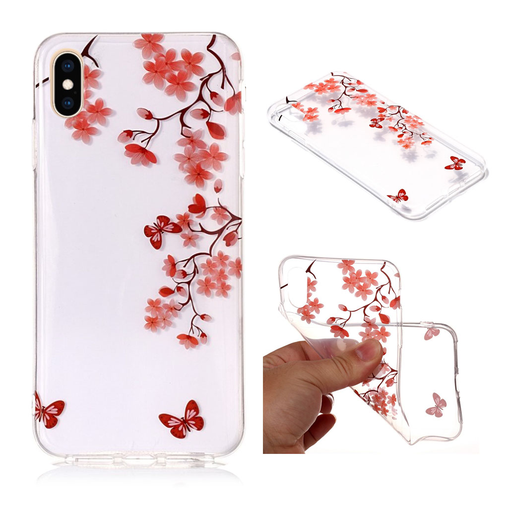 Butterfly läder iPhone Xs Max fodral - Flerfärgad