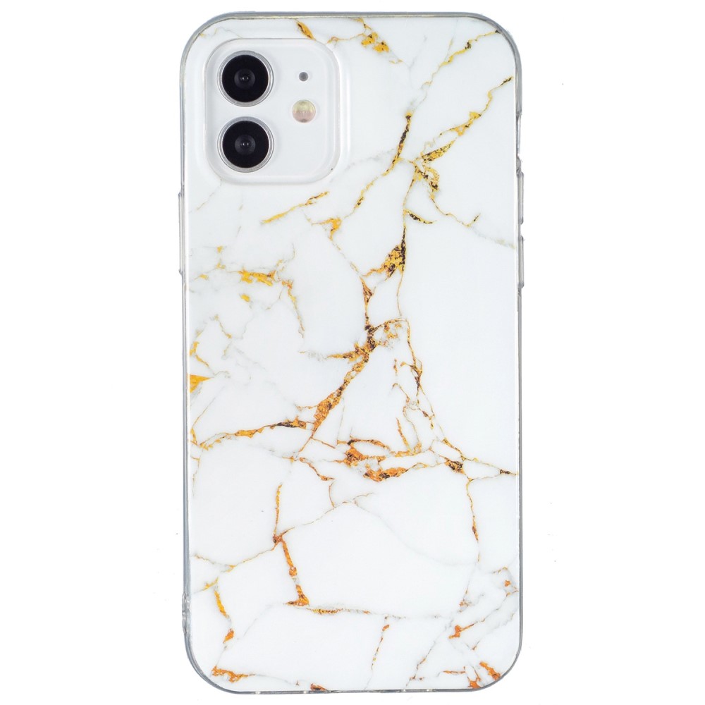 Marmormotiv iPhone 12 / iPhone 12 Pro skal - Vit