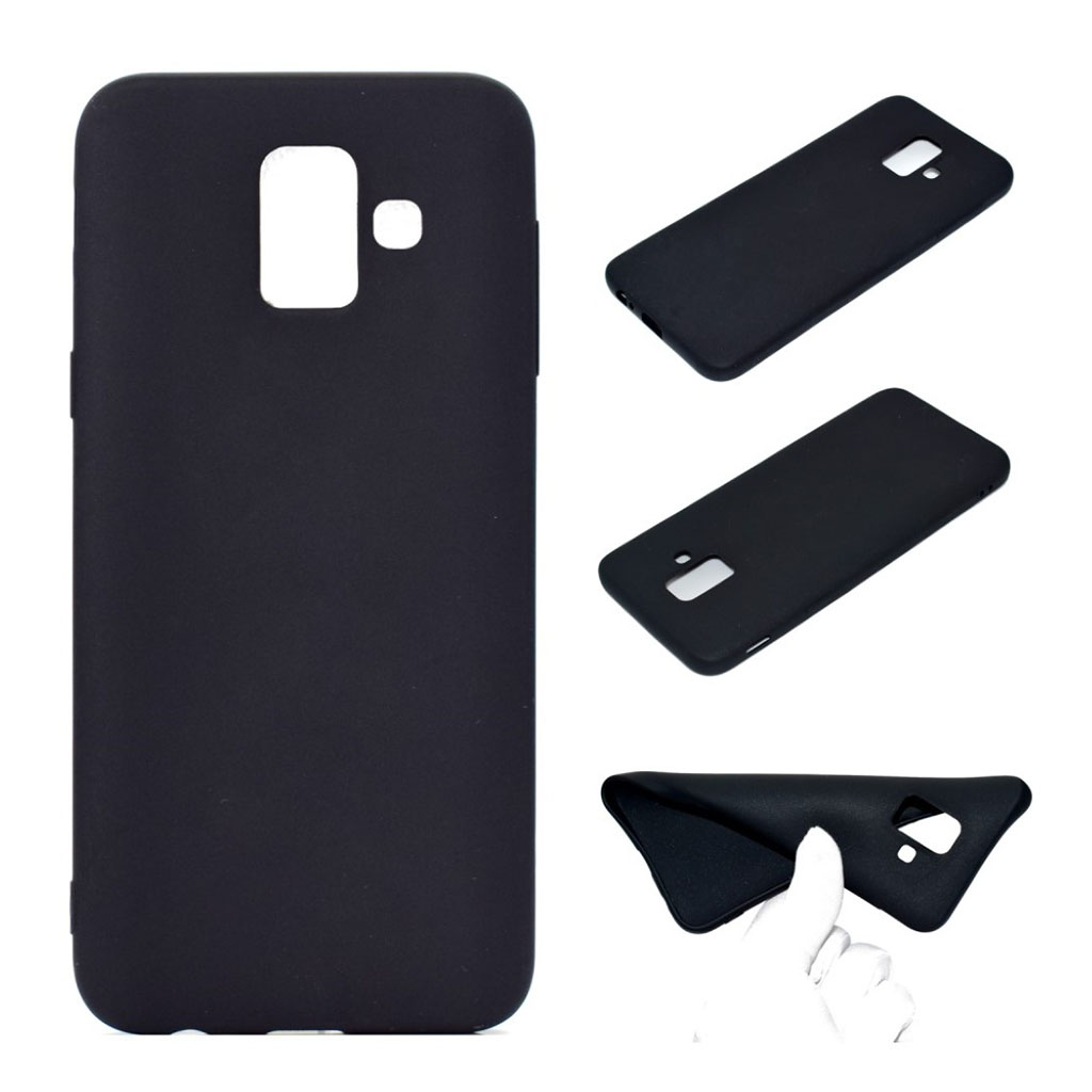 Samsung Galaxy A6 (2018) mobilskal silikon matt - Svart
