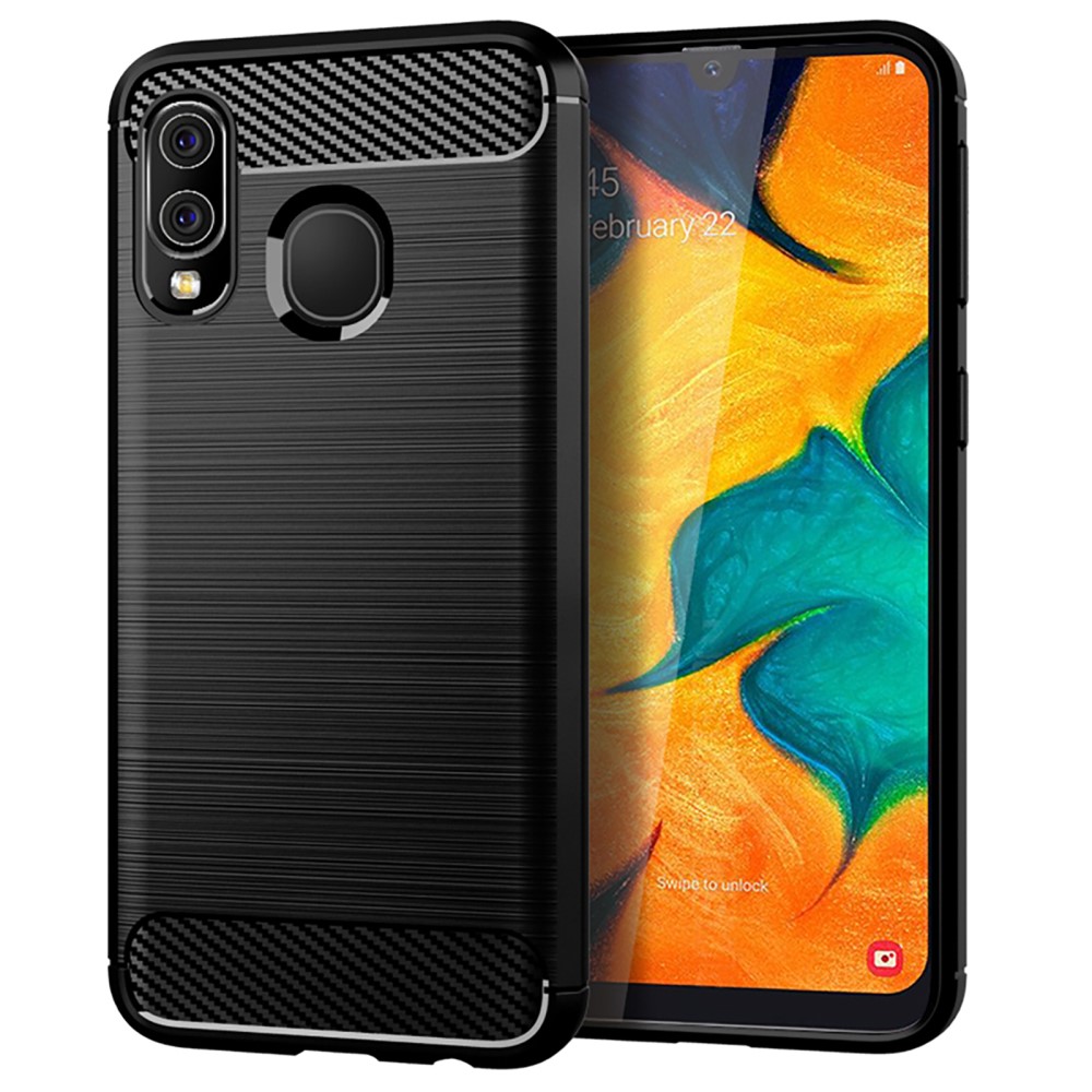 Carbon Flex Samsung Galaxy A40 skal - Svart
