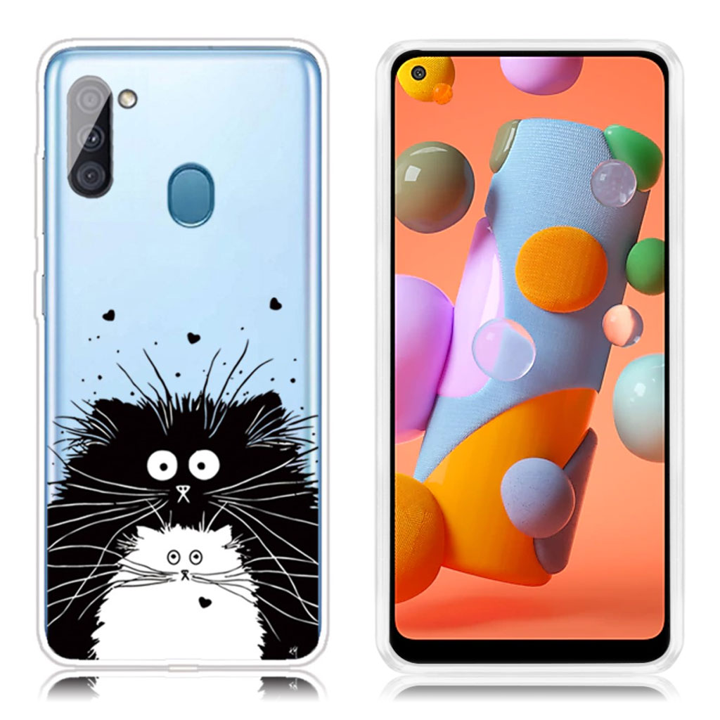 Deco Samsung Galaxy A11 skal - Svarta Och Vita Katter