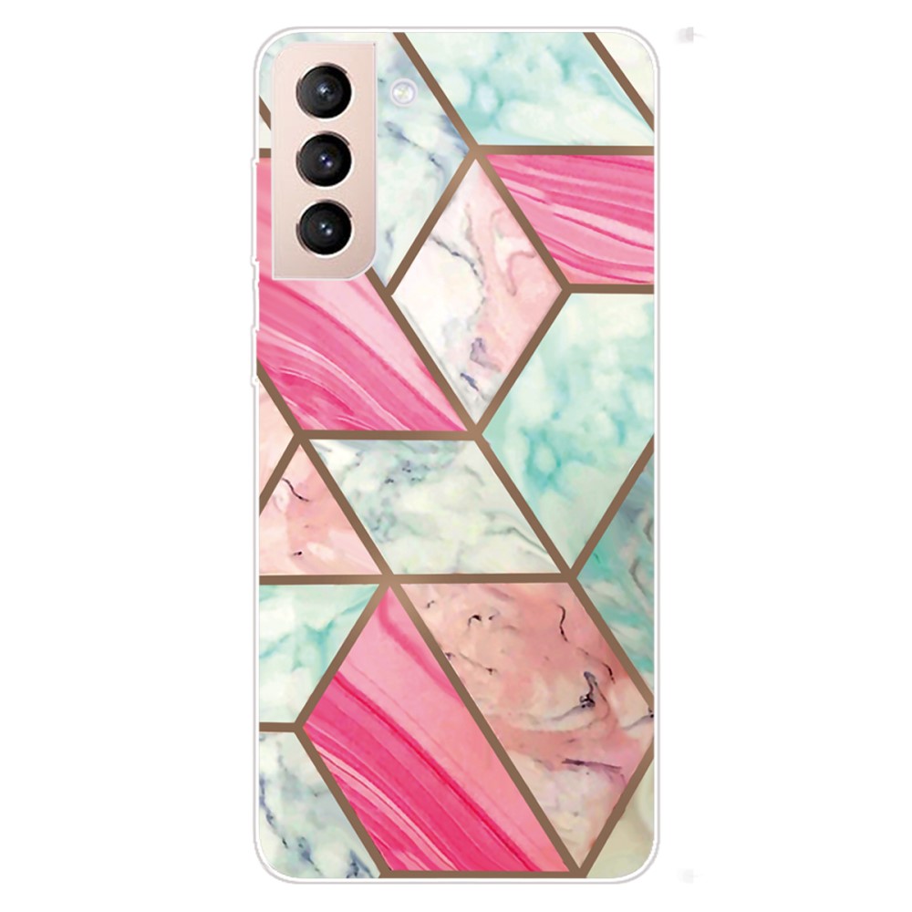 Marmormotiv Samsung Galaxy S22 Plus skal - Färgglad Marmorplatta