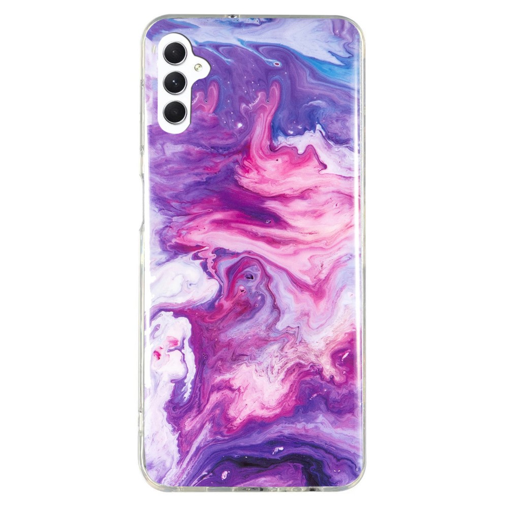Marmormotiv Samsung Galaxy A54 skal - Röd