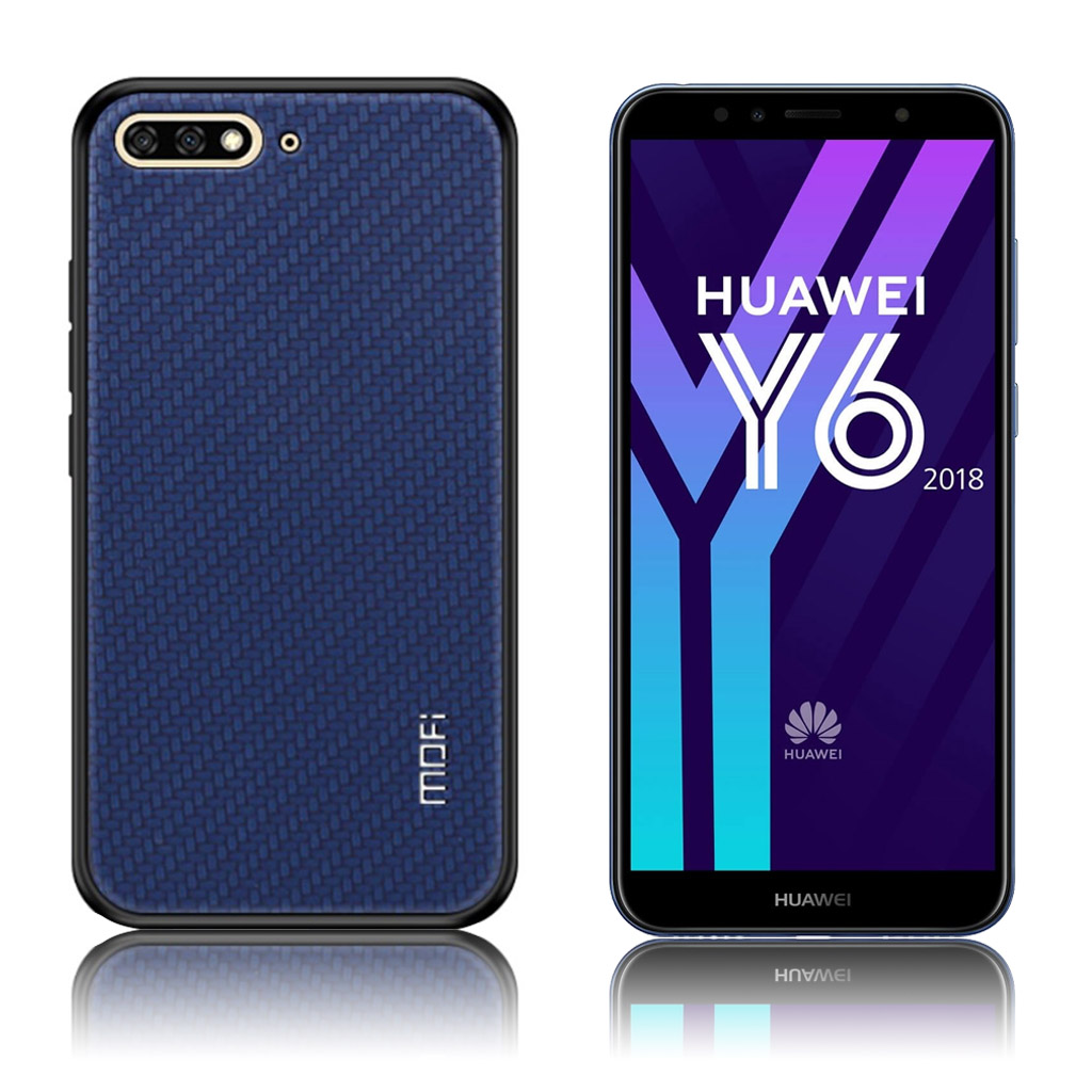 MOFI Huawei Y6 2018 Vävt hybridfodral - Blå