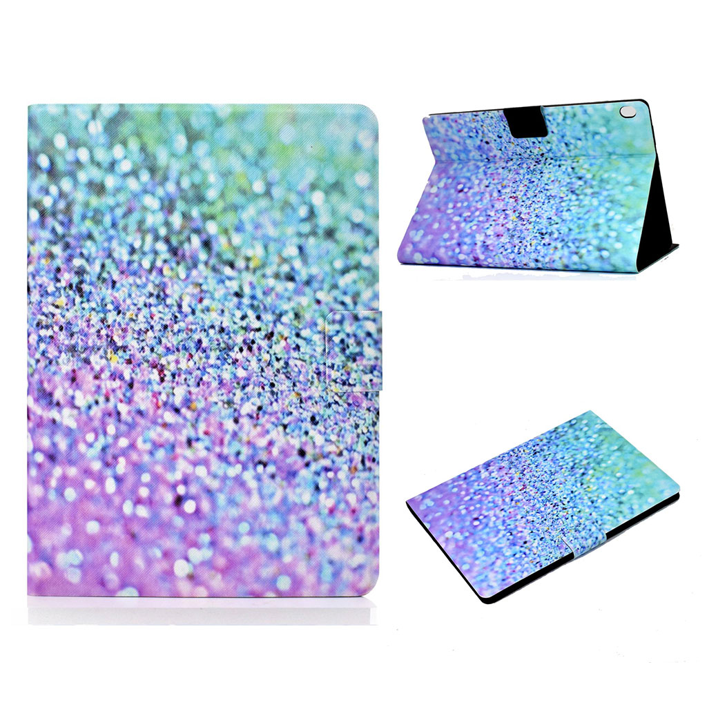 Lenovo Tab M10 läderfodral med mönsterutskrift - Glittrande Element