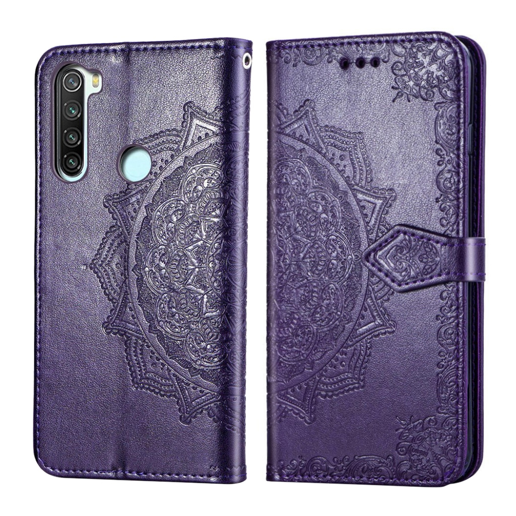 Mandala läder Xiaomi Redmi Note 8T fodral - Lila