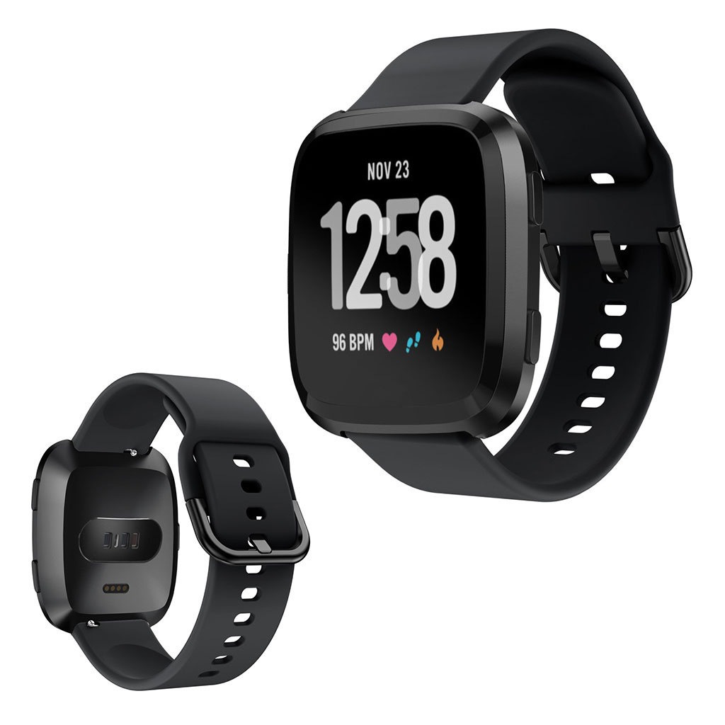 Fitbit Versa klockarmband i silikon - Svart