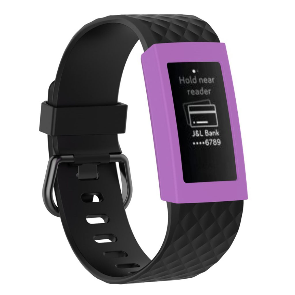 Fitbit Charge 3 mjukt silikonplast skydd till klockskärm - Violett