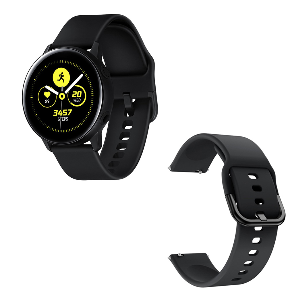 20 mm Garmin Vivomove Luxe / Vivomove 3 / Vivomove Style / Venu hållbart klockarmband i silikon - Svart