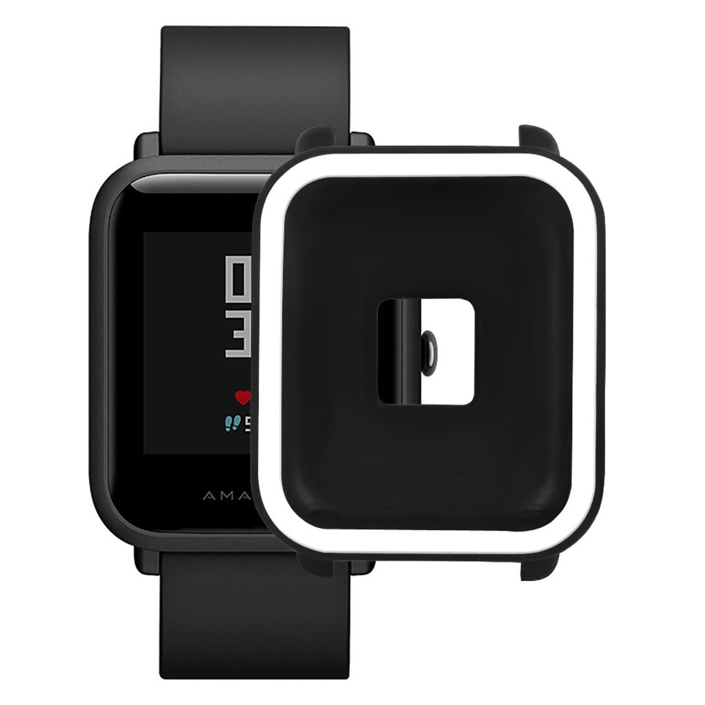 Amazfit Youth flexibelt silikonfodral i två färger - Vit / Svart