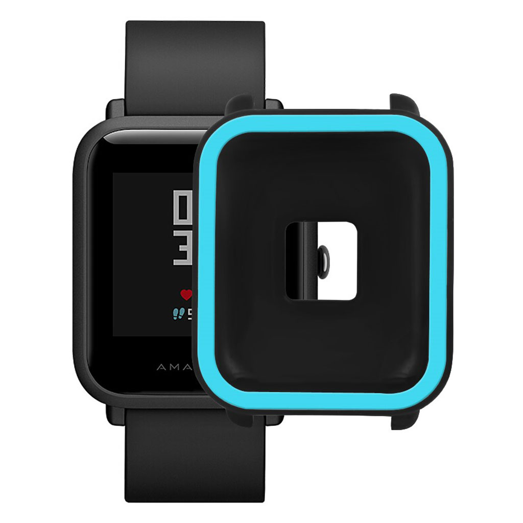 Amazfit Youth flexibelt silikonfodral i två färger - Blå / Svart